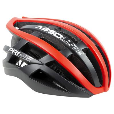 CAPACETE ADULTO PRETO/VERMELHO ABSOLUTE PRIME SEM LED TAMANHO G (58-61)