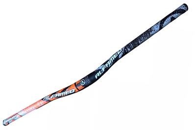 GUIDAO MTB ALFAMEQ 31,8X720MM ALUMINIO PRETO/LARANJA