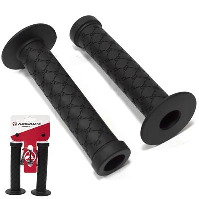 PAR DE MANOPLA PUNHO BIKE MTB ABSOLUTE BMX PRETO BORRACHA