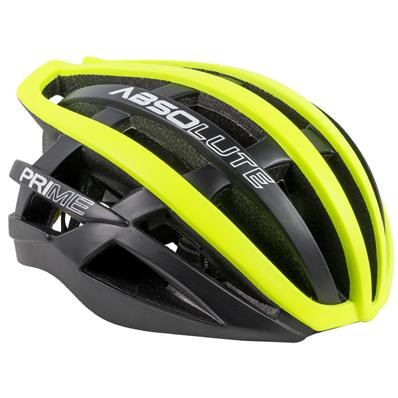CAPACETE ADULTO PRETO/NEON ABSOLUTE PRIME SEM LED TAMANHO M (54-57)