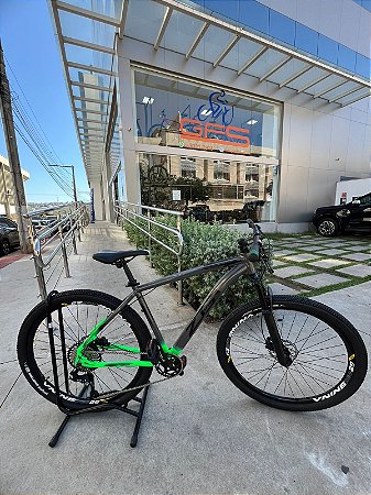 BICICLETA MTB ARO 29 ZT3 ALUMINIO 10VELOCIDADES (1X10) VELOFORCE FREIO DISC HIDÁULICO 19 (G) GRAFITE/VERDE