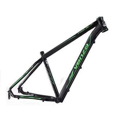 QUADRO MTB 29  ALUMÍNIO VENZO AQUILA TAMANHO 17 (M) PRETO/VERDE