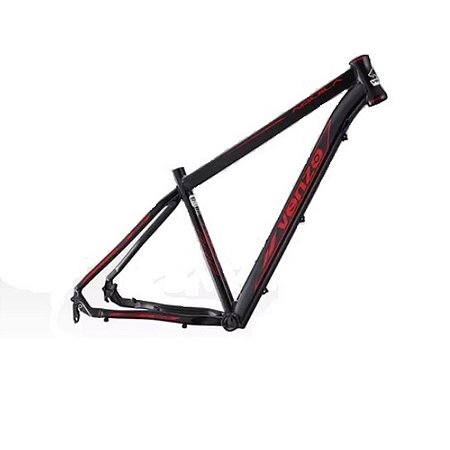 QUADRO MTB 29  ALUMÍNIO VENZO AQUILA TAMANHO 17 (M) PRETO/VERMELHO
