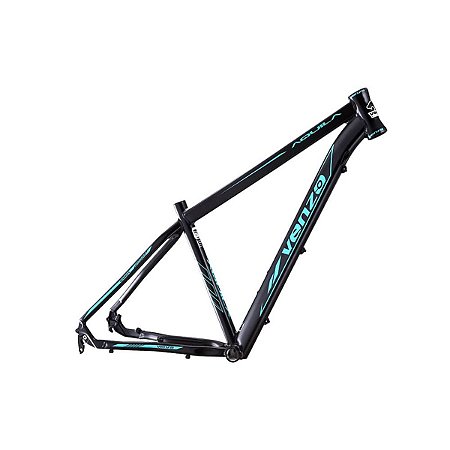 QUADRO MTB 29  ALUMÍNIO VENZO AQUILA TAMANHO 17 (M) PRETO/ACQUA