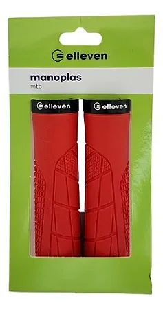 PAR DE MANOPLA PUNHO BIKE MTB ELLEVEN VERMELHO BORRACHA COM TRAVA