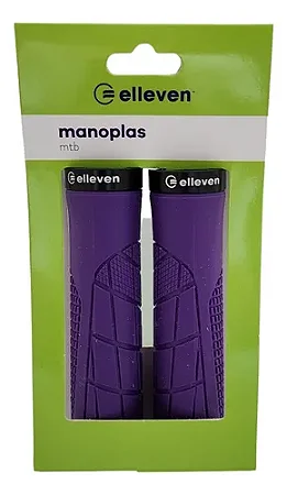 PAR DE MANOPLA PUNHO BIKE MTB ELLEVEN ROXO BORRACHA COM TRAVA
