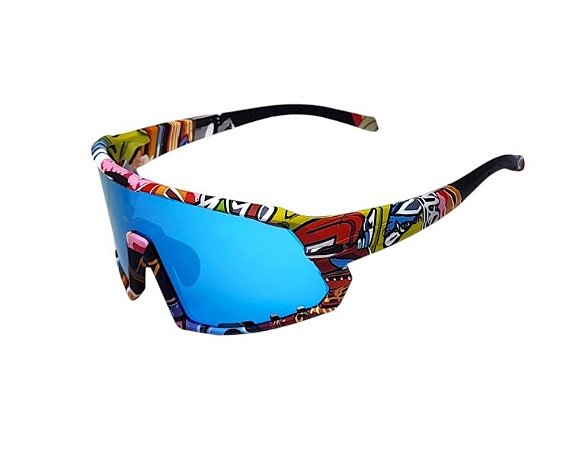 OCULOS CICLISMO ESPELHADO ELLEVEN EL301 COLORIDO