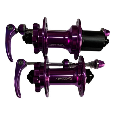 CUBO 36 FUROS ALUMÍNIO DIANTEIRO/TRASEIRO FREE ROXO ROLAMENTO COM BLOCAGEM PARA FREIO A DISCO