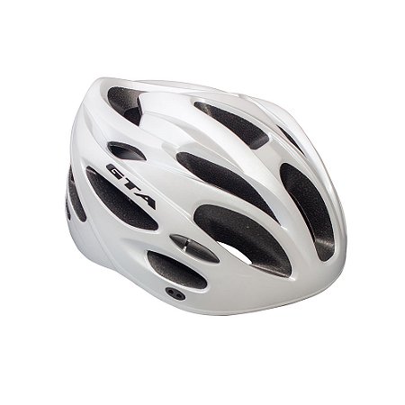 CAPACETE CICLISMO GTA INMOLD START COR BRANCO COM LED TAMANHO P (54-58)