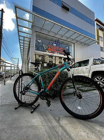 BICICLETA MTB ARO (29) HOUSTON KAMP CÂMBIO SHIMANO 21VELOCIDADES (3X7) FREIO DISC MECÂNICO TAMANHO 19 (G) VERDE METÁLICO