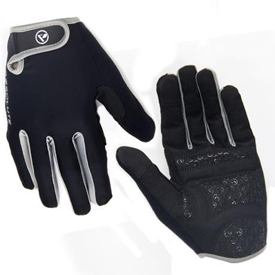 LUVA PARA CICLISMO ABSOLUTE DEDO FECHADO PRETO/CINZA TAMANHO M