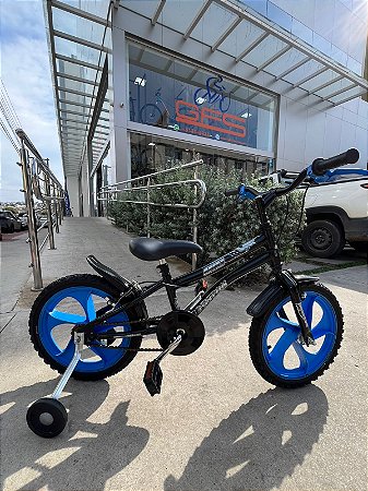 BICICLETA ARO (16) MASCULINA HOUSTON NIC FREIOS V-BRAKE COR PRETA (USADA)