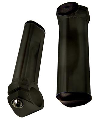 BAR-ENDS RETO 22 2X100MM ALUMÍNIO PRETO