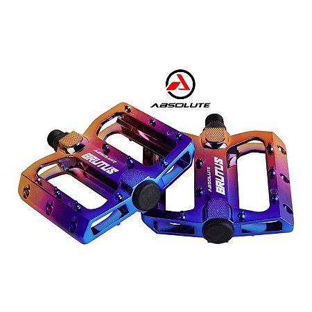 PEDAL ABSOLUTE PLATAFORMA FLAT CAMALEÃO 9/16 ALUMINIO “(EIXO GROSSO)”