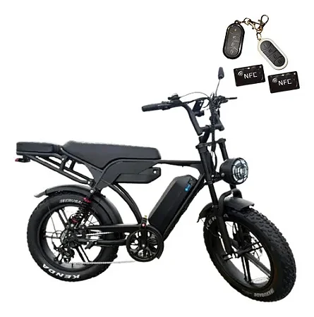 BICICLETA ELÉTRICA AUTOPROPILIDO INOW MODELO V29 750W BATERIA DUPLA AUTONOMIA 120KM PRETA