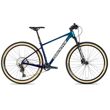 BICICLETA MTB ARO (29) CARBON GROOVE RHYTHM 9 12V SHIMANO SLX FREIO A DISC HIDRÁULICO TAMANHO 17 (M) AZUL/AZUL ESCURO