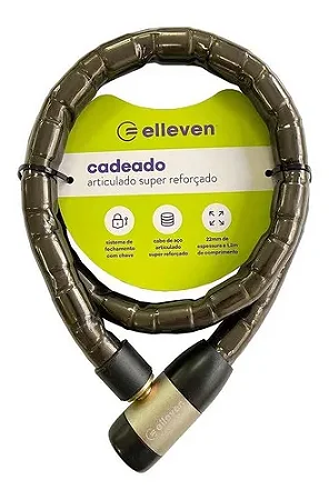 CADEADO ARTICULADO CHAVE 1,2MX22MM PRETO