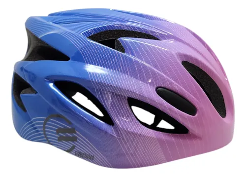 CAPACETE INFANTIL ROSA/AZUL ELLEVEN KIDS INMOLD PREMIUN TAMANHO P (49-54)