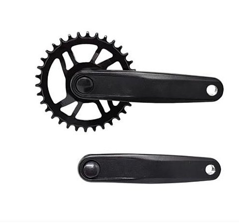 PEDIVELA SINGLE 8/12V PONTA QUADRADA COROA AÇO 34 DENTES 170MM PRETO