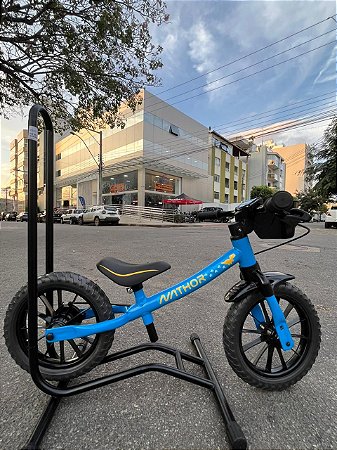 BICICLETA ARO (12) MASCULINA BALANCE (EQUILIBRIO) BIKE DINO AZUL/AMARELA