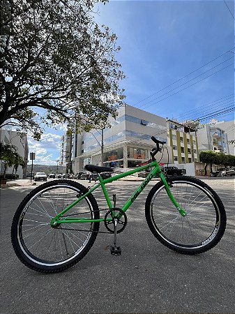 BICICLETA ARO (24) MASCULINA COR VERDE SEM MARCHA MARCA MILANO QUADRO REBAIXADO
