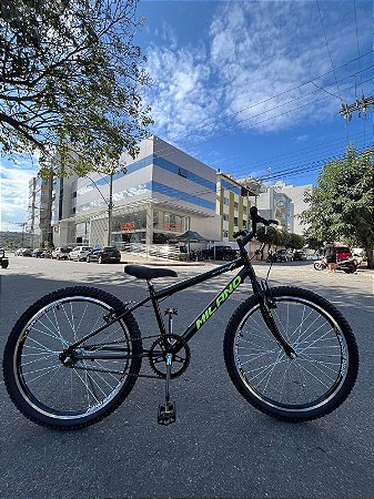 BICICLETA ARO (24) MASCULINA COR PRETO SEM MARCHA MARCA MILANO QUADRO REBAIXADO