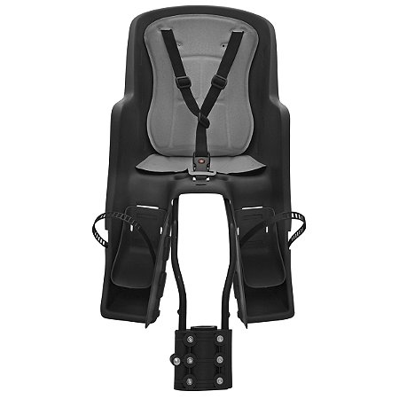 CADEIRINHA TRASEIRA POLISPORT PARA BIKE 29 MODELO ECOQUICK PRETO/CINZA MODELO ENGATE RÁPIDO