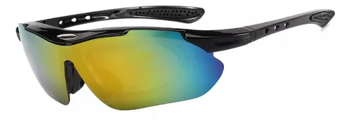 OCULOS CICLISMO ESPELHADO LENTE AZUL/AMARELA GTI