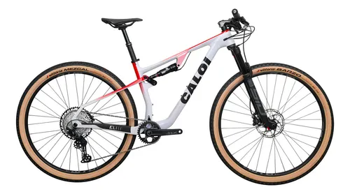 BICICLETA MTB FULL ARO (29) CALOI CARBON FS SPORT SHIMANO SLX 12V FREIO DISC HIDRÁULICO QUADRO 17 (M) COR BRANCO