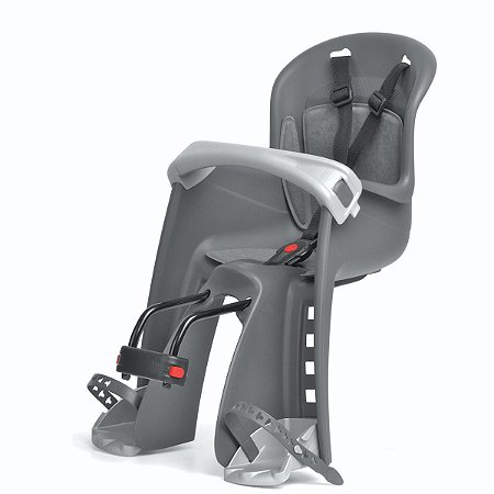 CADEIRINHA DIANTEIRA POLISPORT JUNIOR BILBY JR HF CINZA/PRATA FIXAÇÃO NO GUIDÃO