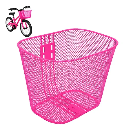 CESTA ARO 20  AÇO ROSA COM SUPORTE E HASTE