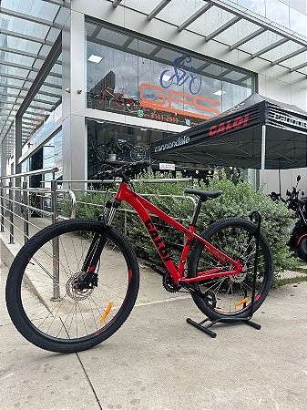 BICICLETA MTB ARO (29) CALOI SMU 21VELOCIDADES (3X7) FREIO DISC HIDRAULICO TAMANHO 15 (P) COR VERMELHO