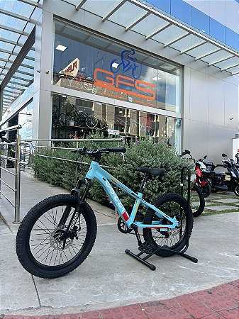 BICICLETA ARO (20) MTB COLLI DUBLIN ALUMINIO 7 VELOCIDADES (1X7) FREIO A DISCO MECÂNICO COR AZUL CHAMPANHE