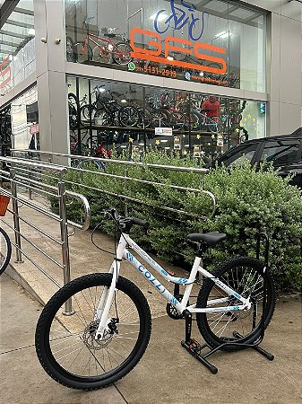 BICICLETA ARO (24) MTB COLLI LONDRES 7 VELOCIDADES (1X7) FREIO A DISCO MECÂNICO COR BRANCA