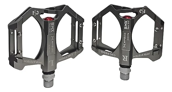 PEDAL MPEDA PLATAFORMA ALUMINIO 9/16 GRAFITE ANODIZADO "EIXO GROSSO"