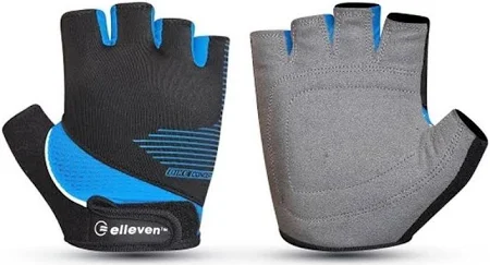LUVA CICLISMO INFANTIL ELLEVEN DEDO CURTO PRETO/AZUL  P
