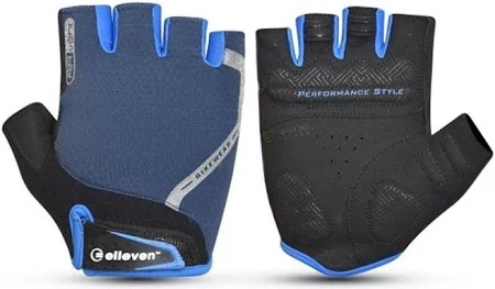 LUVA CICLISMO ADULTO DEDO CURTO PRETO/AZUL GEL TAMANHO GG