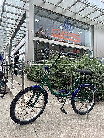 BICICLETA ARO (20) FEMININA/MASCULINA COR VERDE/AZUL S/MARCHA MARCA TIPO MONARETA