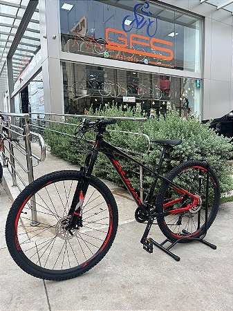 BICICLETA MTB ARO (29) HAVOK NX 18 VELOCIDADES (2X9) FREIO DISC HIDRÁULICO TAMANHO 15 (P) PRETO/VERMELHO