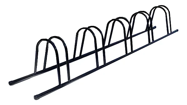 BICICLETARIO ELLEVEN CHAO PARA 5 BIKES ZINCADO PRETO