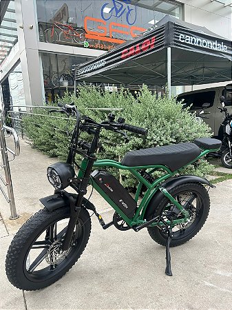 BICICLETA ELETRICA DUOS E-VOK VERDE 1000W FAT BIKE BATERIA LITIO