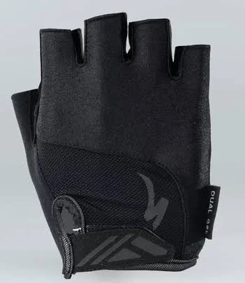 PAR DE LUVAS SPECIALIZED GLOVE DUAL GEL DEDO CURTO PRETA TAMANHO P
