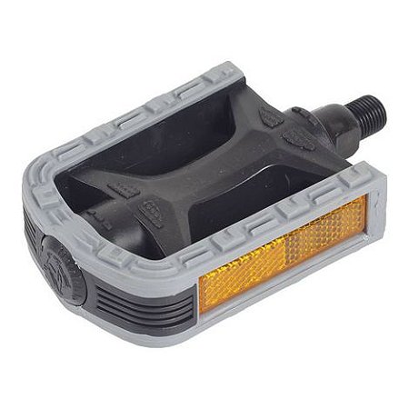 PEDAL METALCICLO BICOLOR EXPORT 1/2 CINZA SEM ESFERAS "(EIXO FINO)"