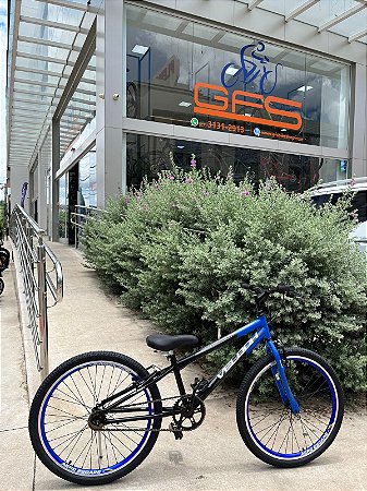 BICICLETA ARO (24) MASCULINA COR PRETO/AZUL S/MARCHA FREIO V-BRAKE MARCA VELOOH