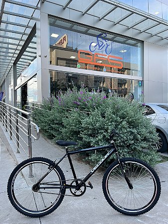 BICICLETA ARO (26) MASCULINA COR PRETO/BRANCO S/MARCHA FREIO V-BRAKE MARCA VELOOH