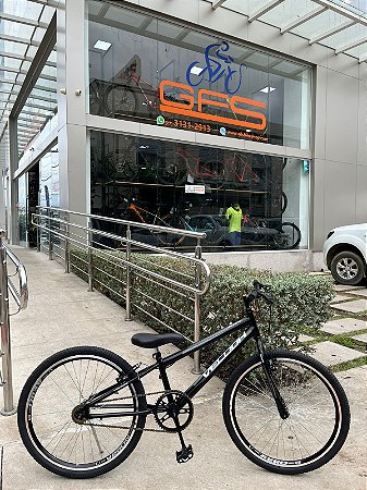 BICICLETA ARO (24) MASCULINA COR PRETA S/MARCHA FREIO V-BRAKE MARCA VELOOH