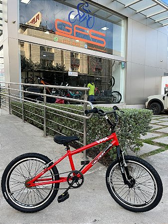 BICICLETA ARO (20) MASCULINA COR VERMELHA/PRETO S/MARCHA FREIO V-BRAKE MARCA VELOOH CROSS
