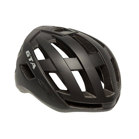 CAPACETE CICLISMO GTA INMOLD RIDER PRETO COM SINALIZADOR TAMANHO P (54-58)