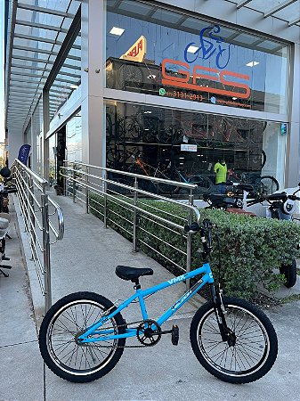 BICICLETA ARO (20) MASCULINA COR AZUL/PRETO S/MARCHA FREIO V-BRAKE MARCA VELOOH CROSS