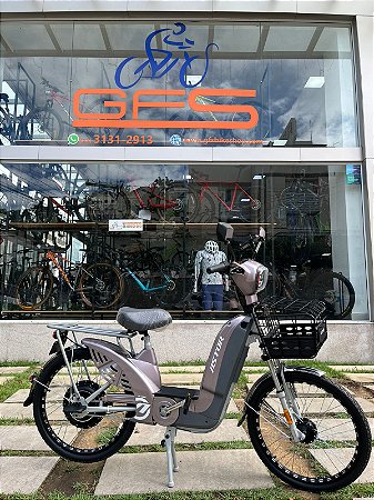 BICICLETA ELETRICA E-VIBE 800W MARROM ASTUR